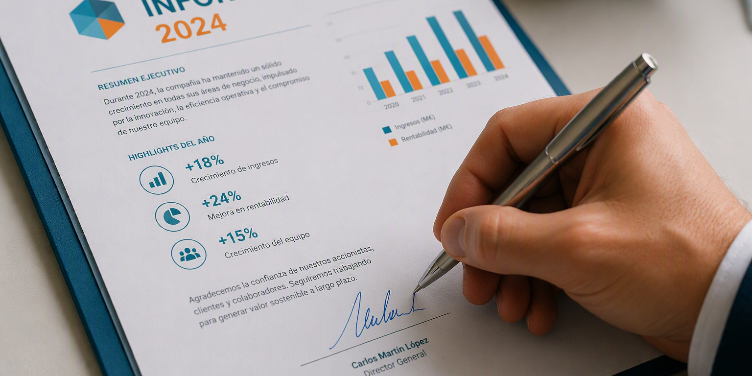 Mano firmando sobre papel